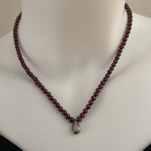 Necklace With Tear Drop Detail